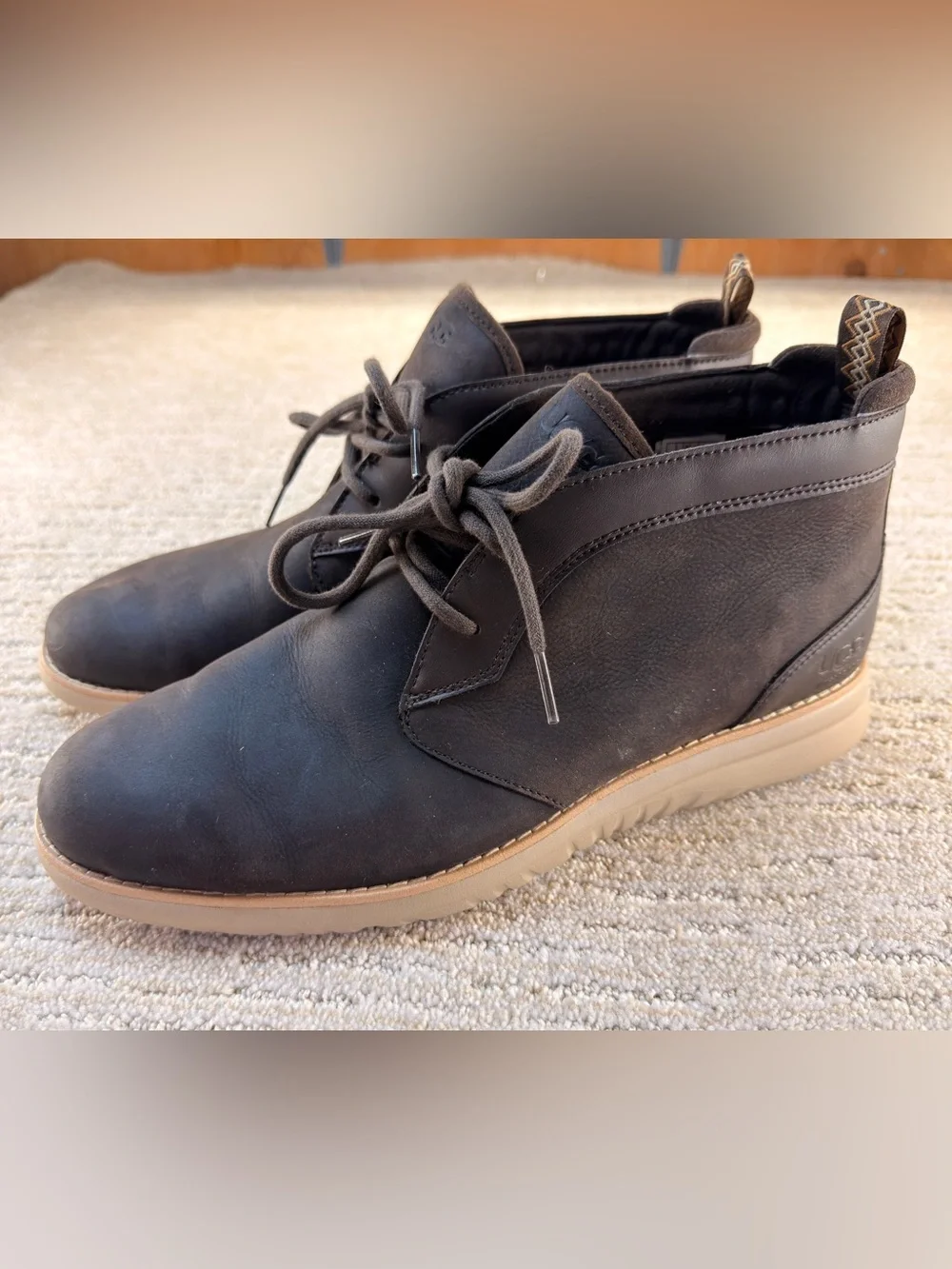 Brand New UGG Men’s Union Dark Brown Waterproof Lace Up Ankle Chukka Boots